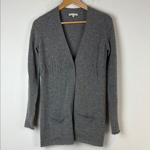 Vince Grey Cashmere Cardigan Sweater Open Front Knit Size Small